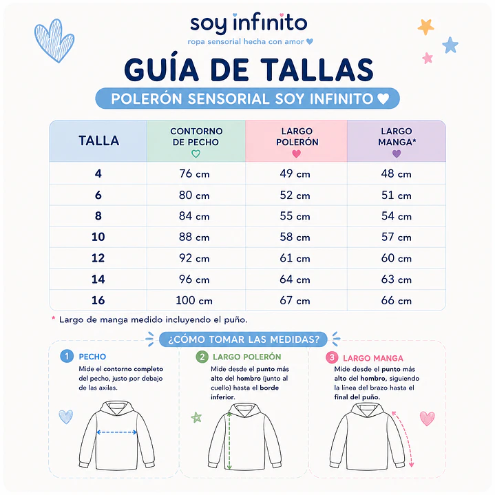 Polerón Sensorial para Niños | Reduce Estímulos | Soy Infinito 2