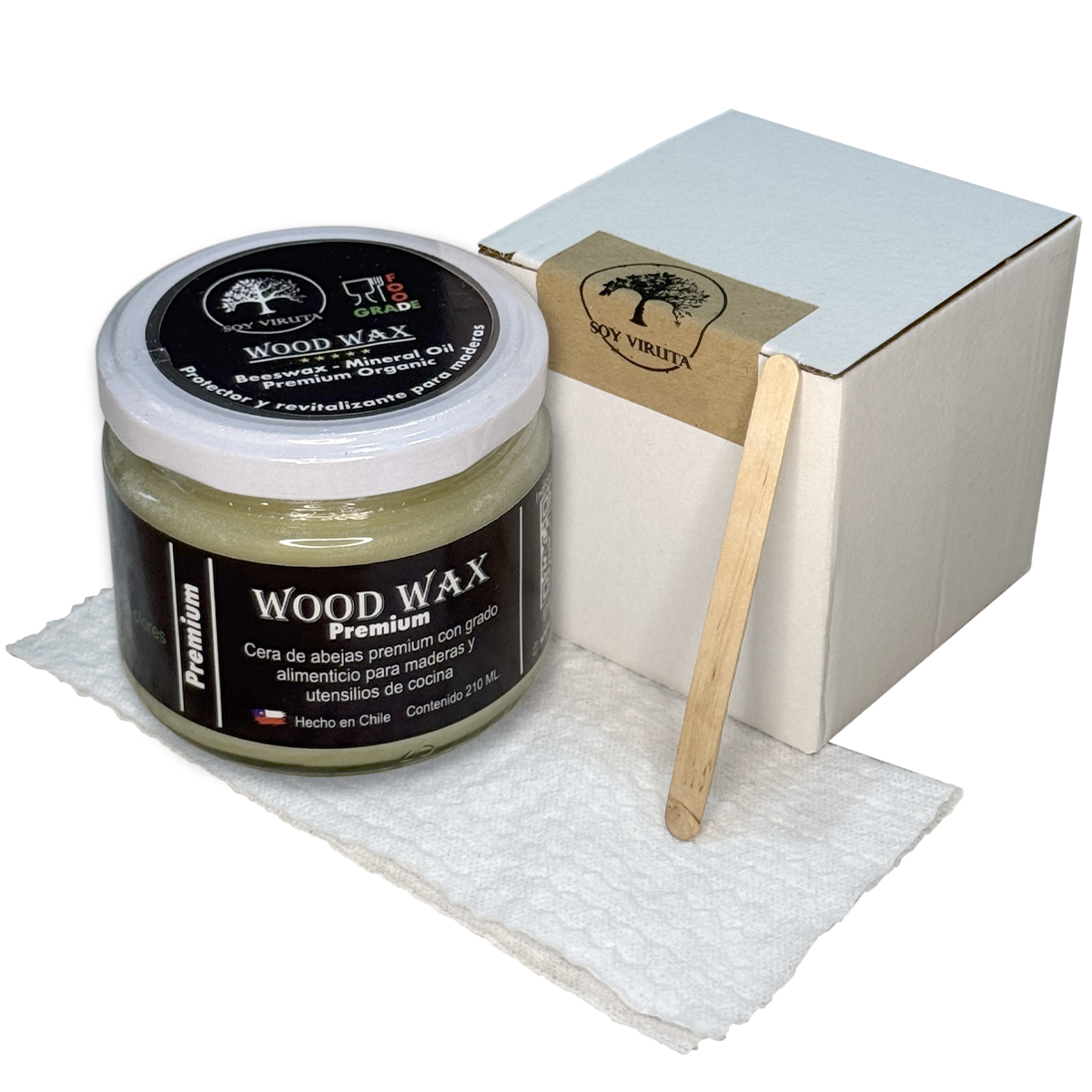 Sellador Cera de Abejas para Tablas de Picar y Utensilios de Madera 210 ML