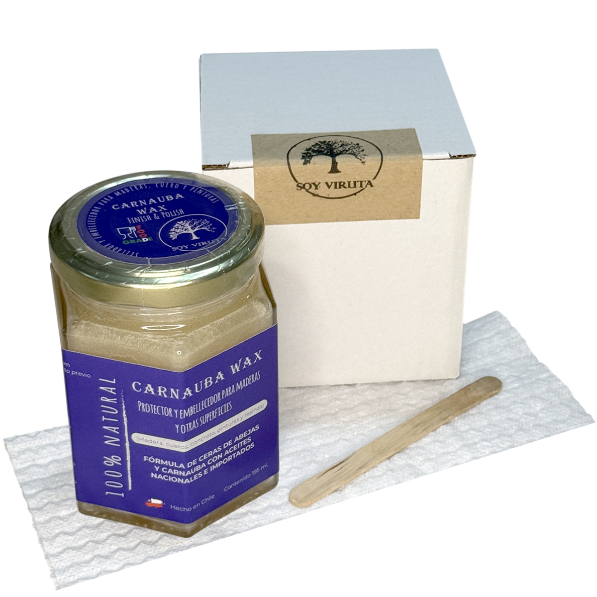 Cera De Carnauba Y Abejas, Sellador Para Maderas Y Cueros