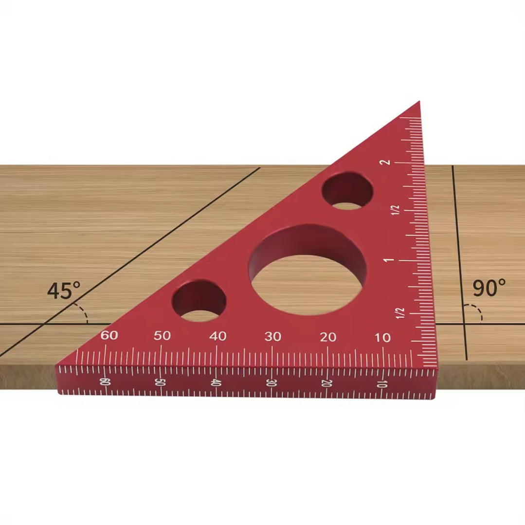 Escuadra Calibración, Precisión Profesional 45° 90° Aluminio Mecanizado  8