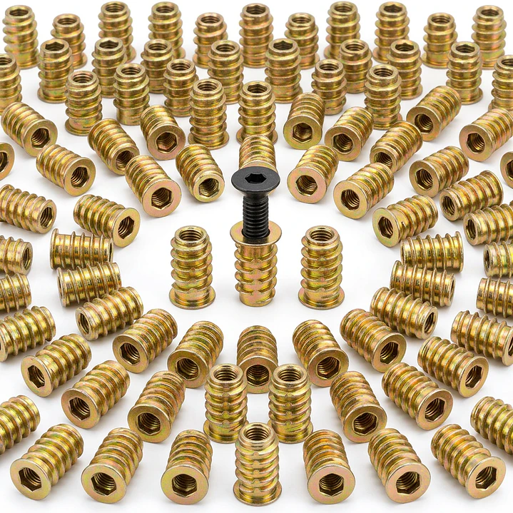 Set de 10, 50, 100 Insertos Tuerca de Encastre M8x20 para Madera y Muebles 5
