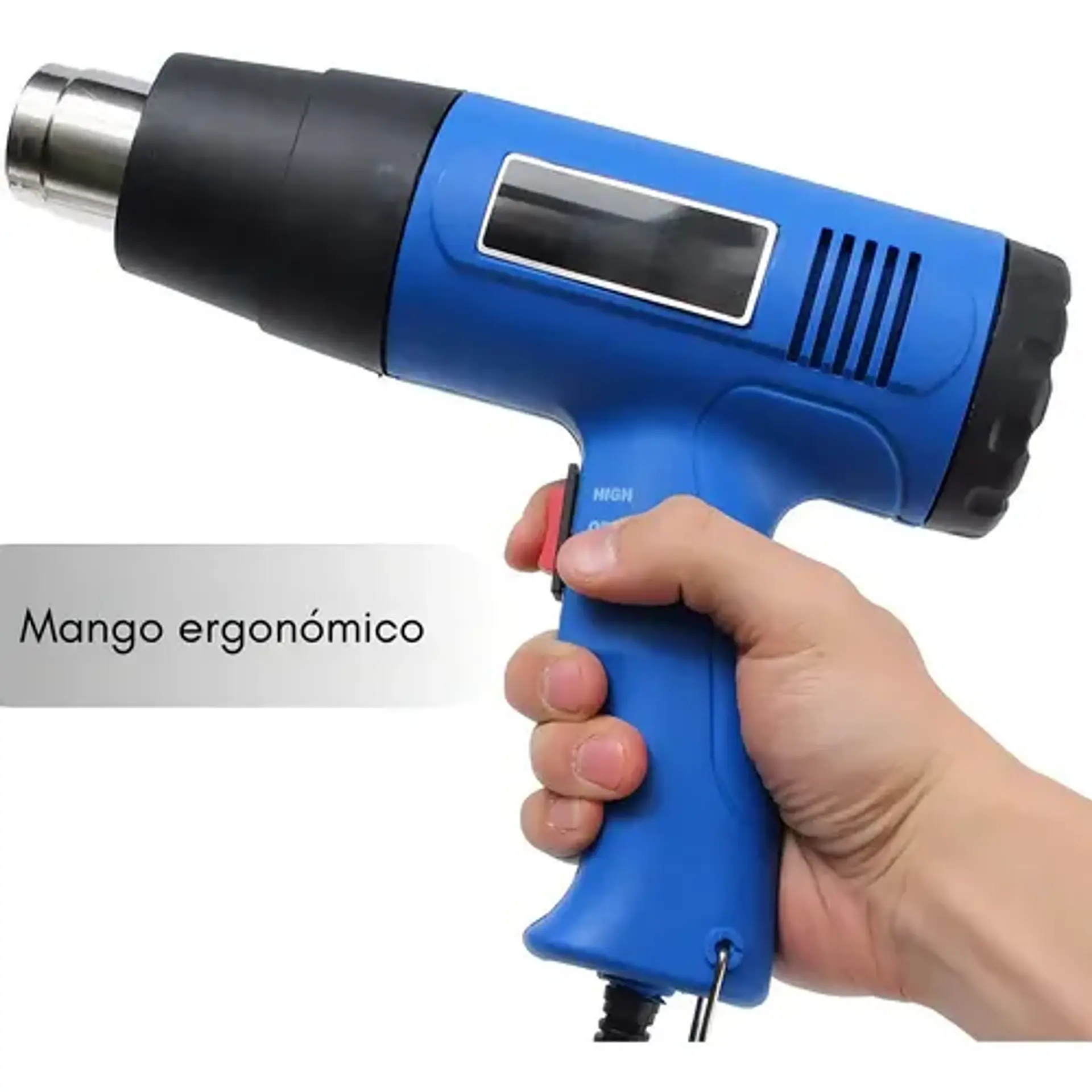 Pistola De Calor Aire Caliente 2000w 300-520 °c Magicstore Azul 4