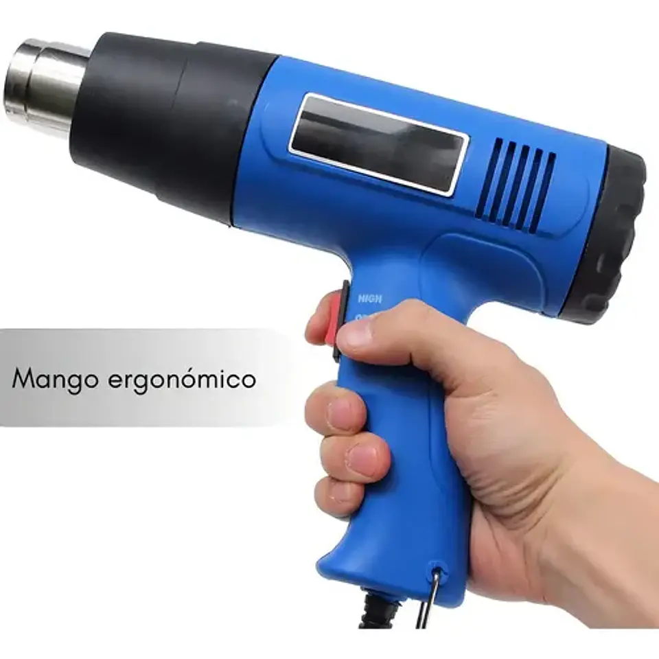 Pistola De Calor Aire Caliente 2000w 300-520 °c Magicstore Azul 4