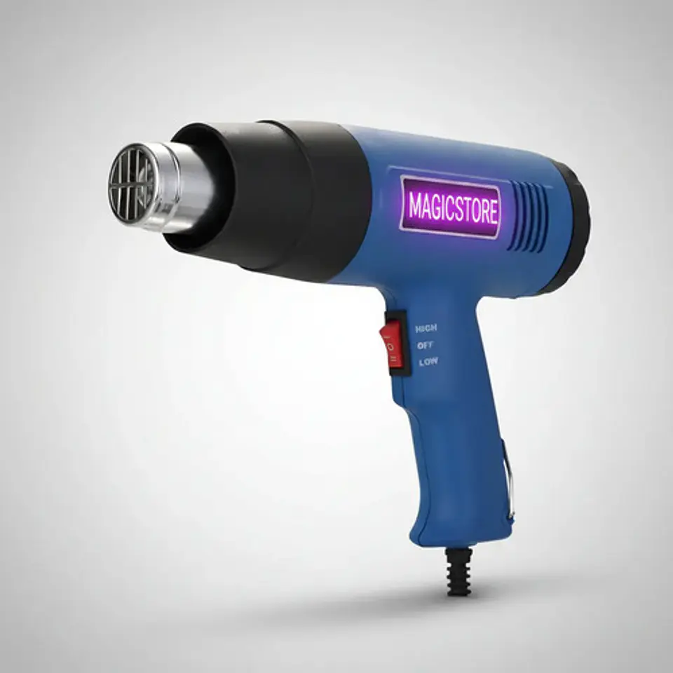 Pistola De Calor Aire Caliente 2000w 300-520 °c Magicstore Azul 10