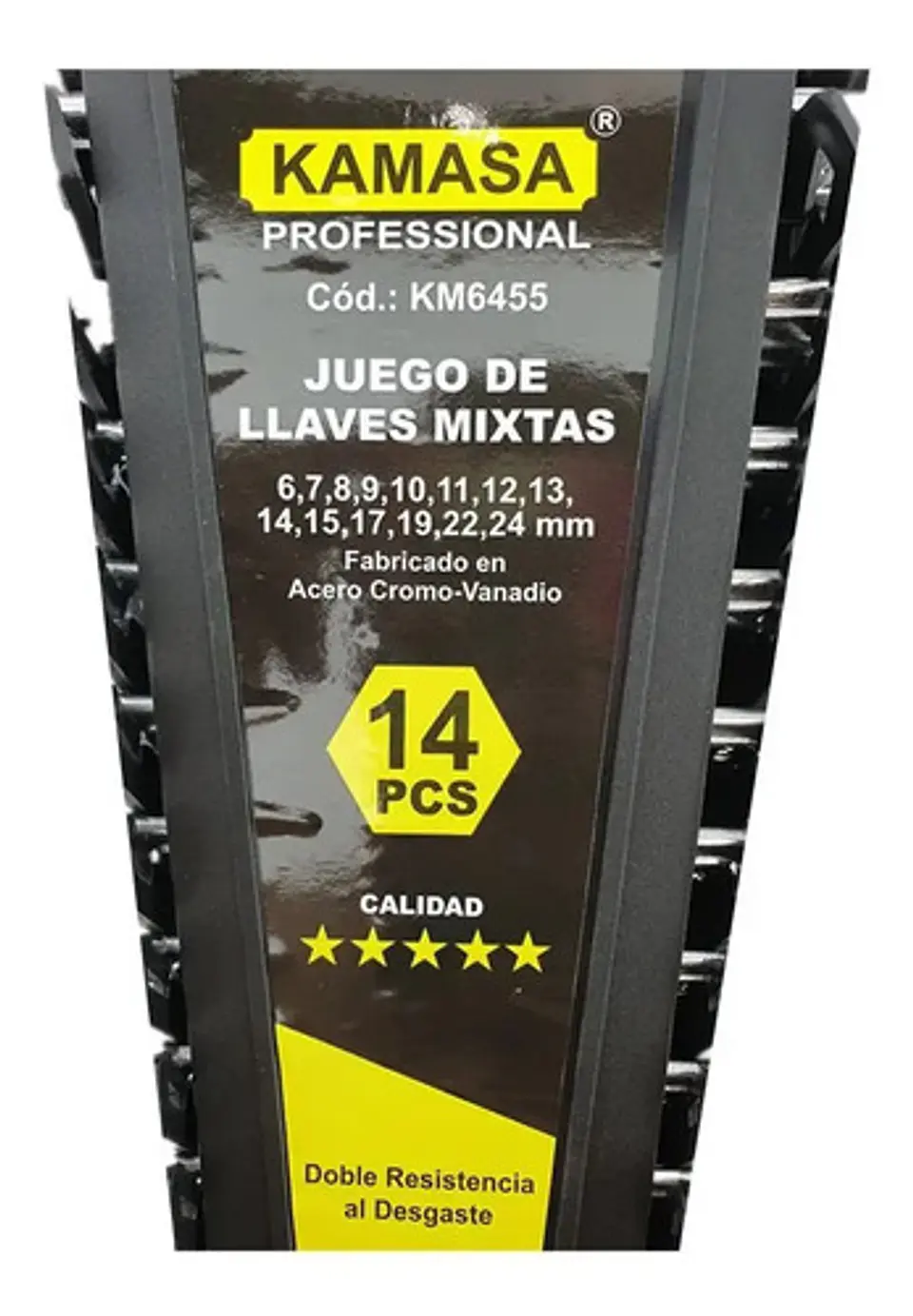 Set De Llaves Punta Y Corona Kamasa De 14 Piezas, De Acero Cromo-vanadio Plateado 2