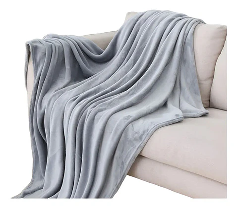 Frazada Polar Termica King Homely Manta 200x230cm 1015 Gramo Color Gris 1015 G