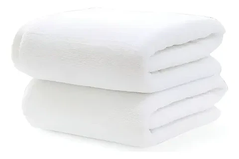 Toalla Extra Grande 70*140cm, Algodón Color Blanco Liso