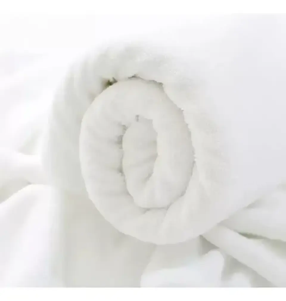 Toalla Extra Grande 70*140cm, Algodón Color Blanco Liso 2