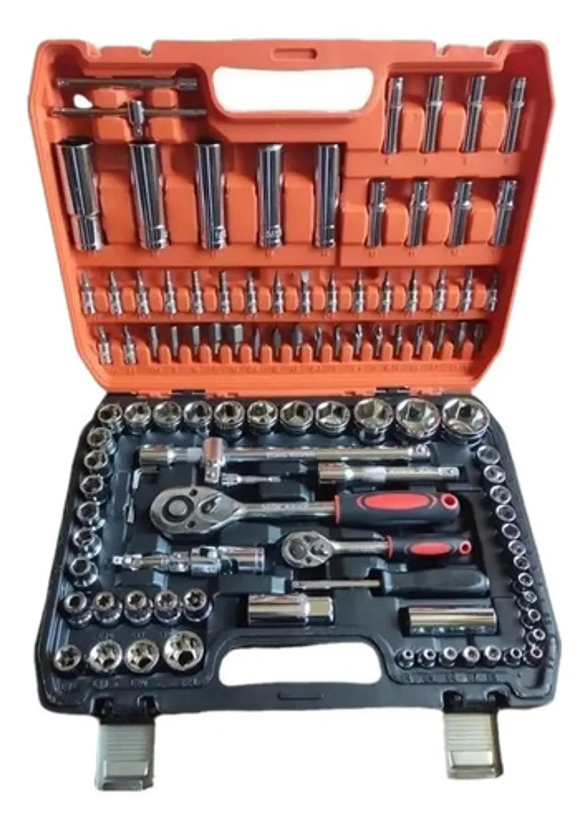 Juego De Dados Y Llaves Crique Osmao 108 Piezas Acero Cromado Con Maleta Negro 1