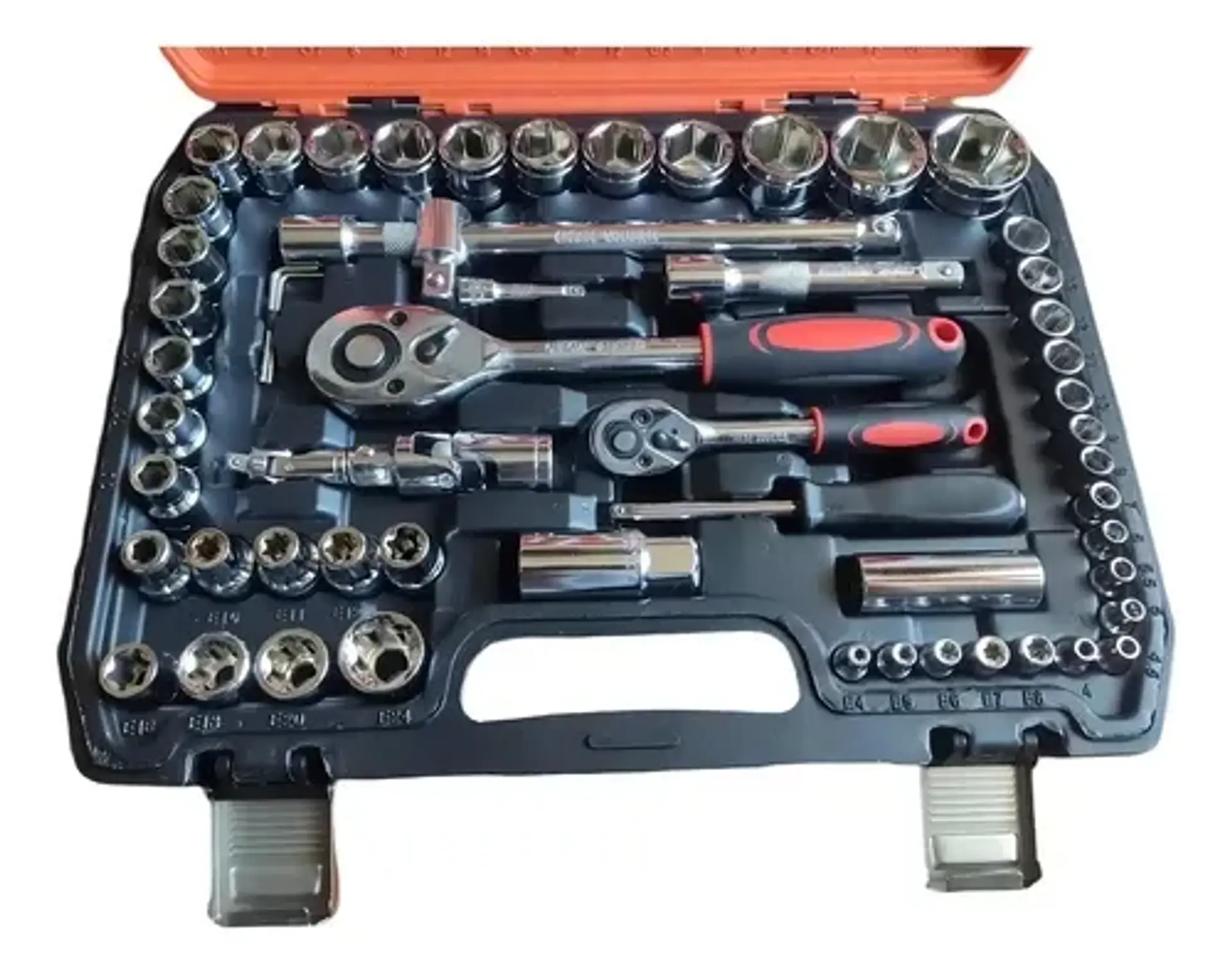 Juego De Dados Y Llaves Crique Osmao 108 Piezas Acero Cromado Con Maleta Negro 3