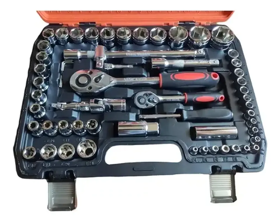 Juego De Dados Y Llaves Crique Osmao 108 Piezas Acero Cromado Con Maleta Negro 3