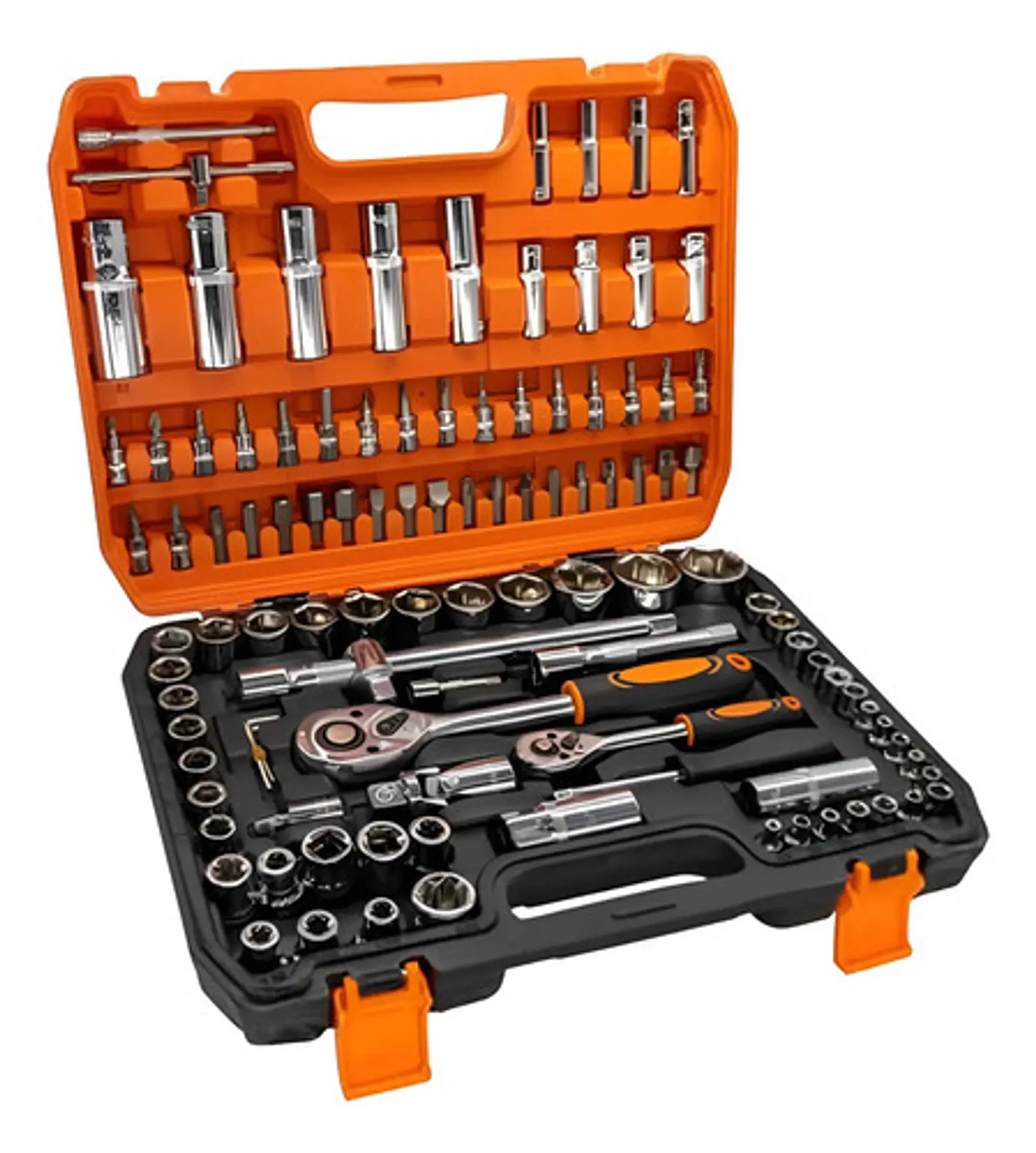 Juego De Dados Y Llaves Crique Osmao 108 Piezas Acero Cromado Con Maleta Negro 4