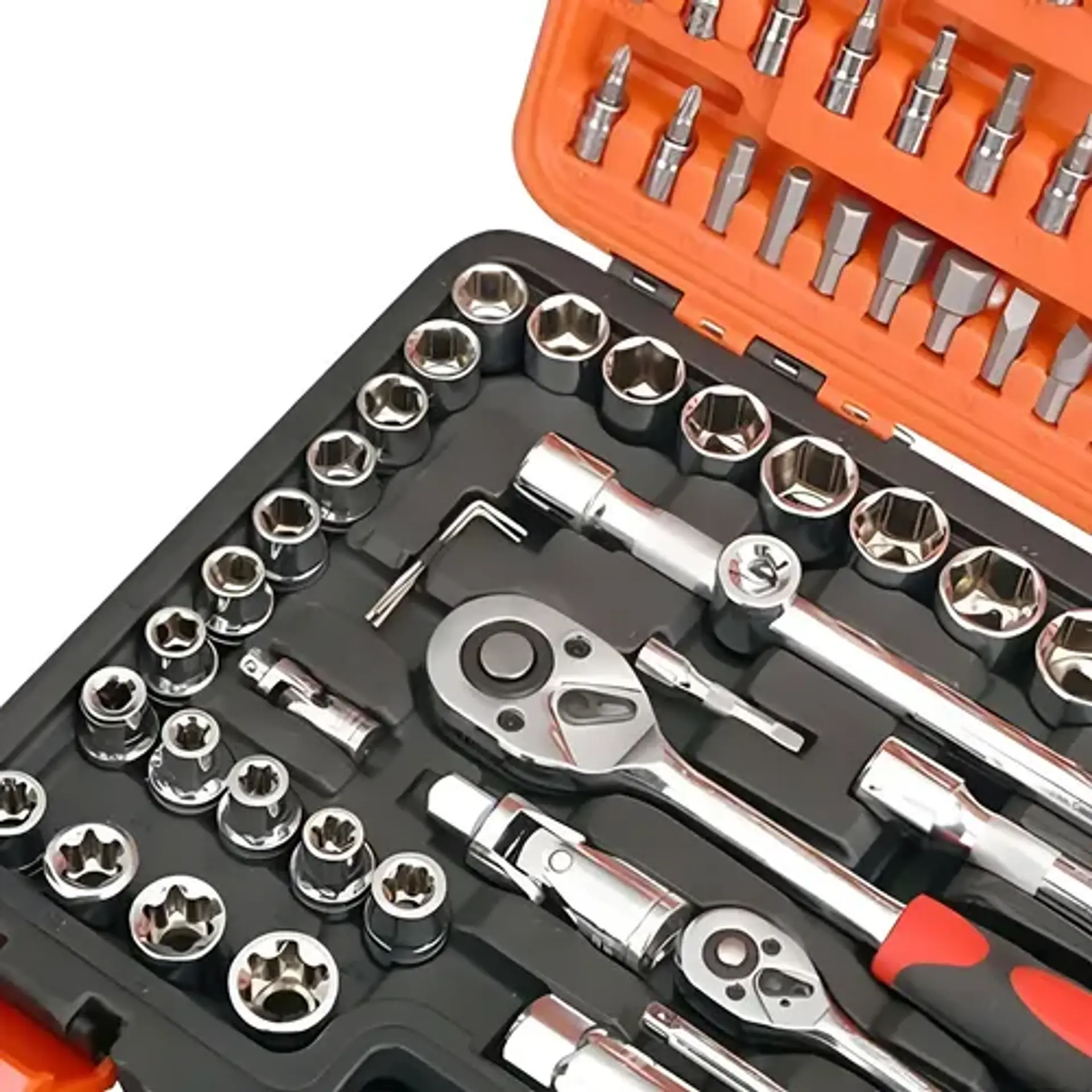 Juego De Dados Y Llaves Crique Osmao 108 Piezas Acero Cromado Con Maleta Negro 6