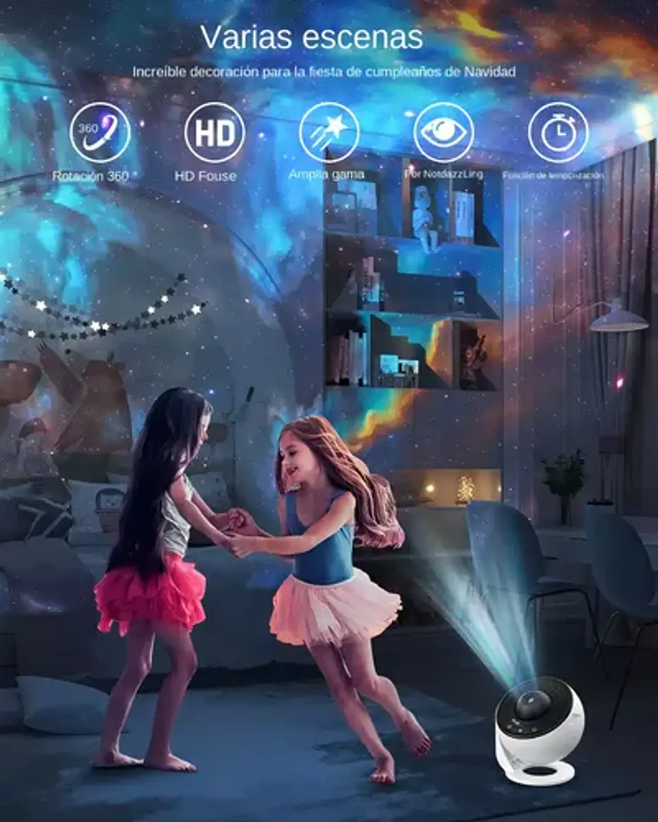 Luz Genérica Galaxy Lamp Color Blanco 10cm X 10cm X 10cm De Diámetro 4