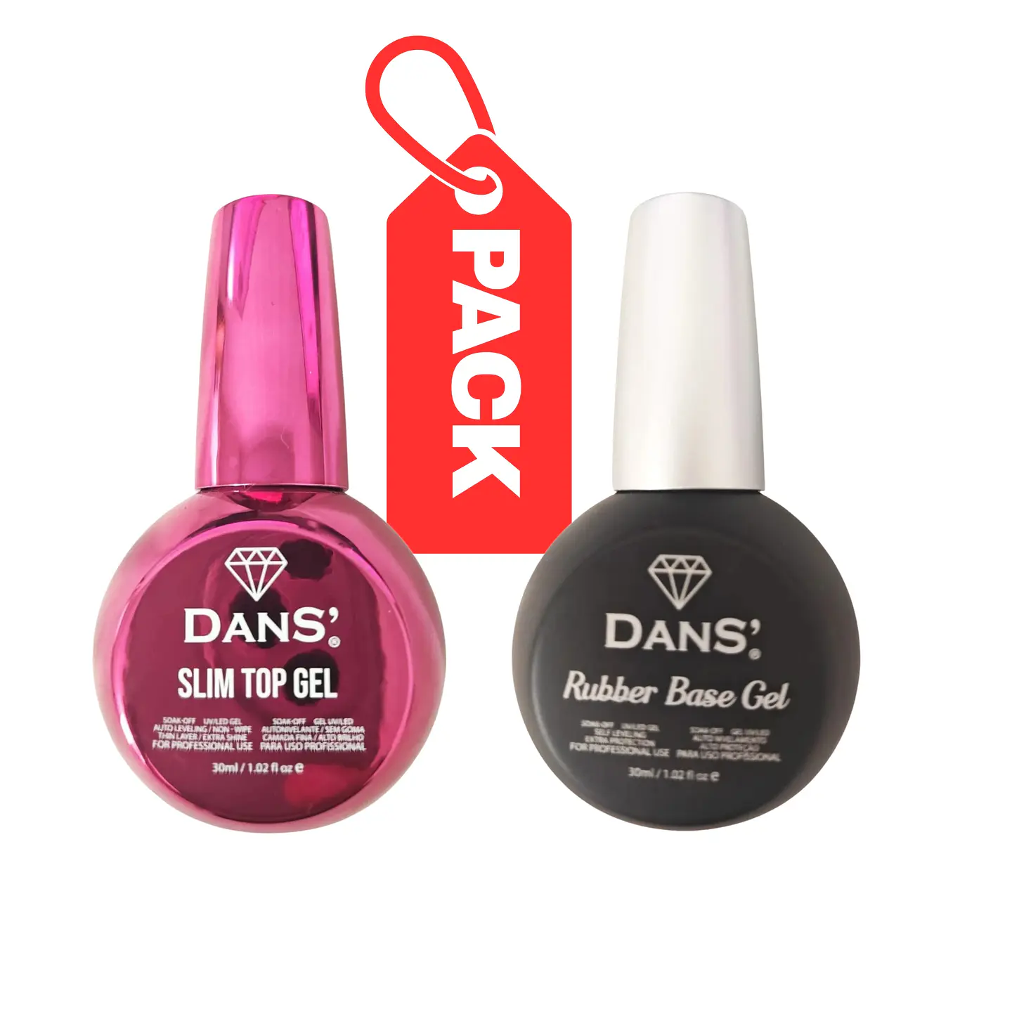 Base Rubber Clear 30ml + Slim Top 30ml 1