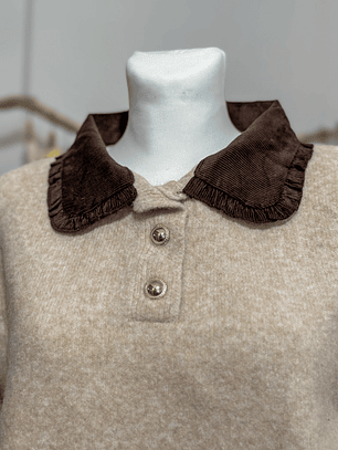 POLO COM GOLA DE BOMBAZINA