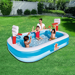 Piscina Inflable Bestway con Aros de Básquetbol 2.54m x 1.68m x 1.02m Piscina Inflable Bestway con Aros de Básquetbol 2.54m x 1.68m x 1.02m Piscina Inflable Bestway con Aros de Básquetbol 2.54m x 1.68