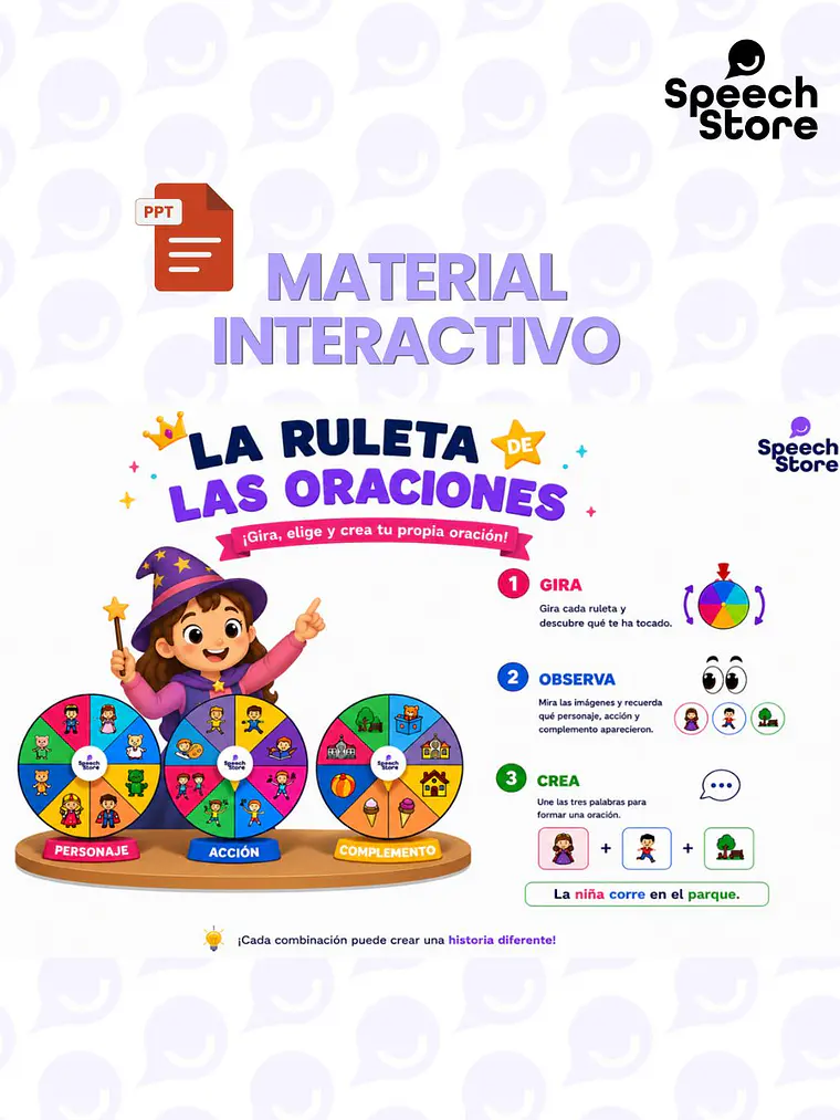 RULETA DE ORACIONES - MATERIAL DIGITAL INTERACTIVO 1