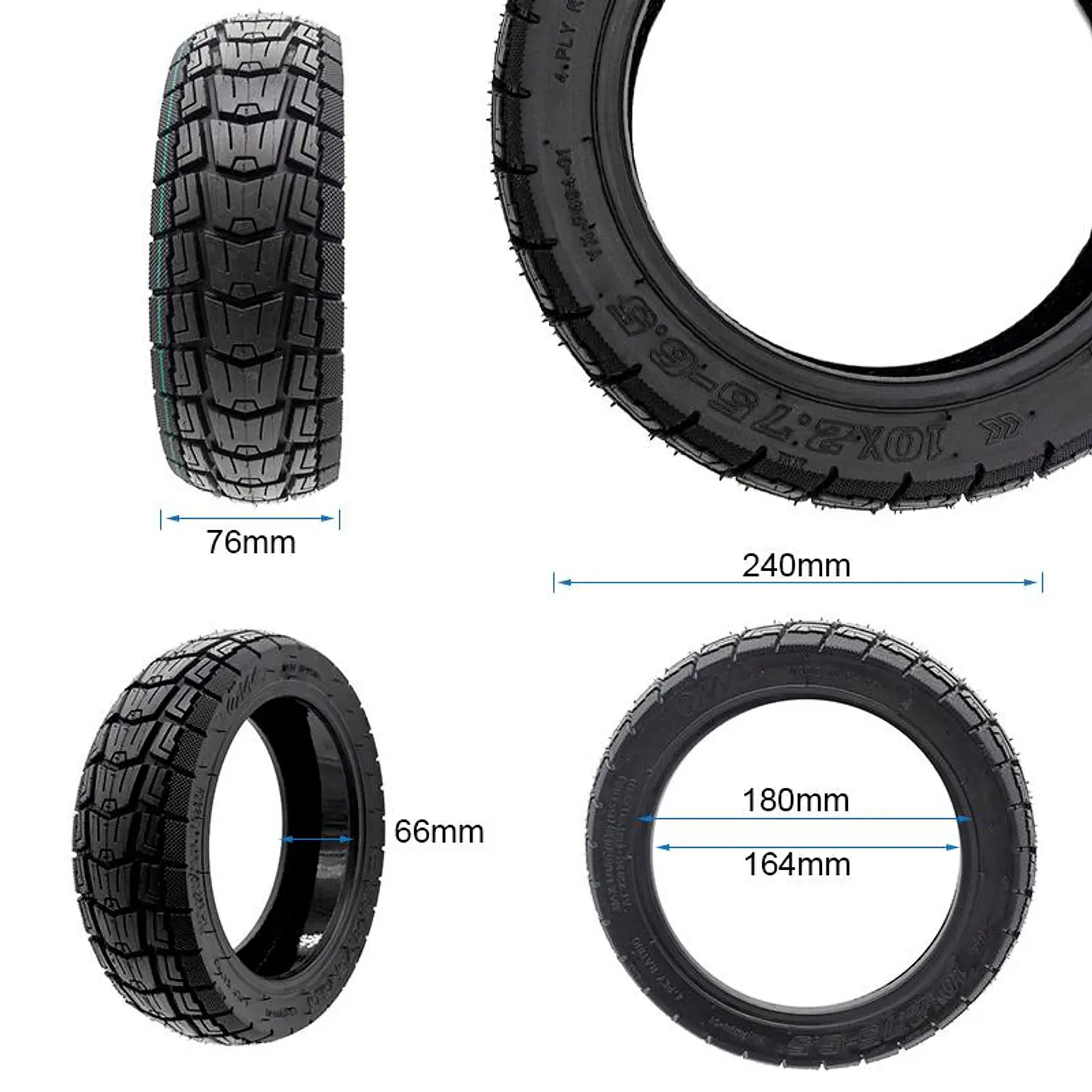Pneu Tubeless Offroad 10×2,75-6,5 avec gel  4