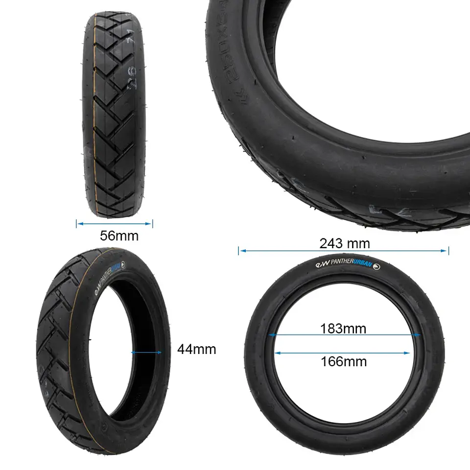 Pneu tubeless 250x54 pour Xiaomi Mi4 5