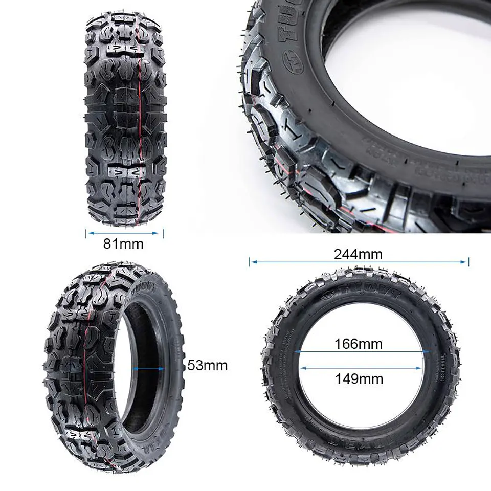 Pneu Tubeless 10x3-6  TUOVT OFFROAD 4