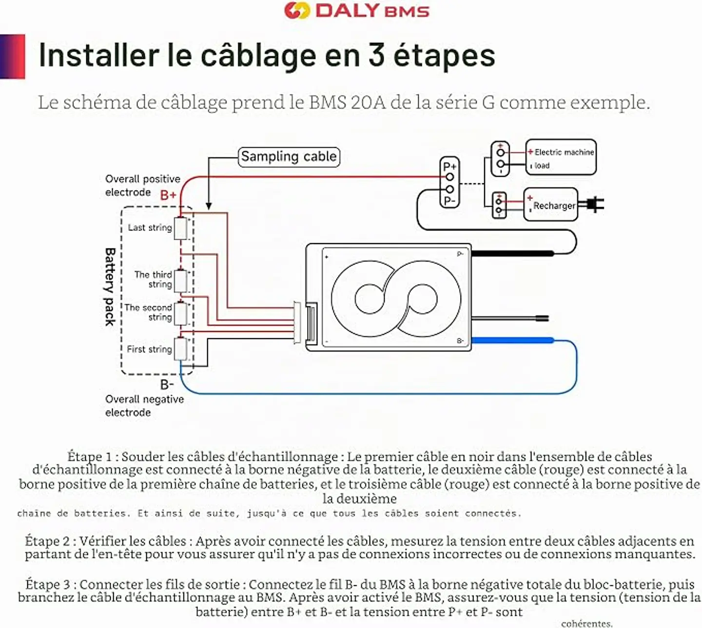 BMS 10S 36V 20A [DALY] Nouvelle generation 5