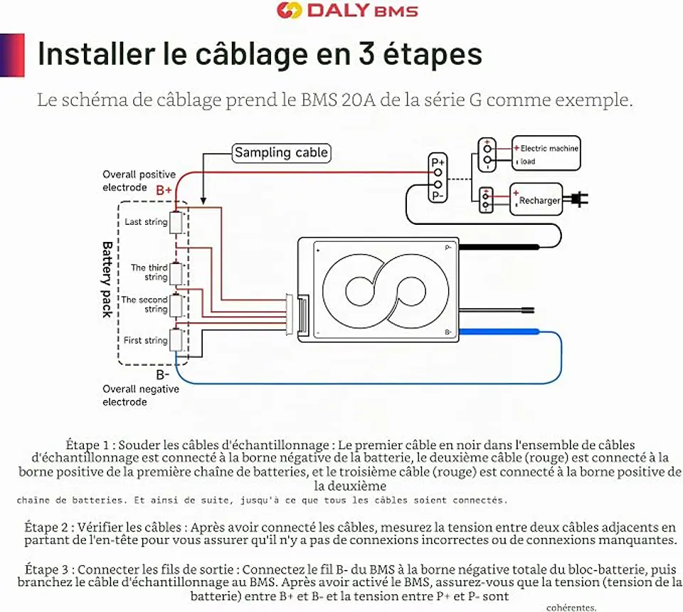 BMS 10S 36V 20A [DALY] Nouvelle generation 5