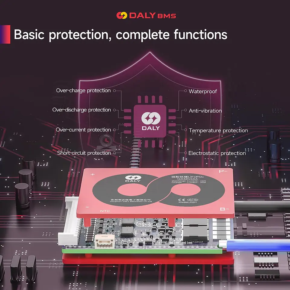 BMS 14S 52V 60A [DALY] Nouvelle generation 4