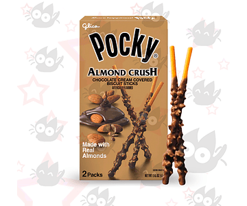 Pocky Galleta de chocolate y almendras de 1.45oz Caja x 2 Packs