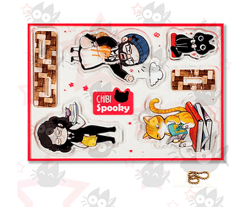 Set Acrilicos Chibi Spooky - Karen Grosso