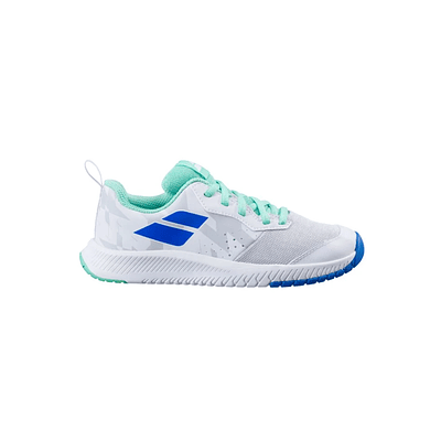 Zapatilla Babolat Pulsion All Court Junior - White/Biscay Green