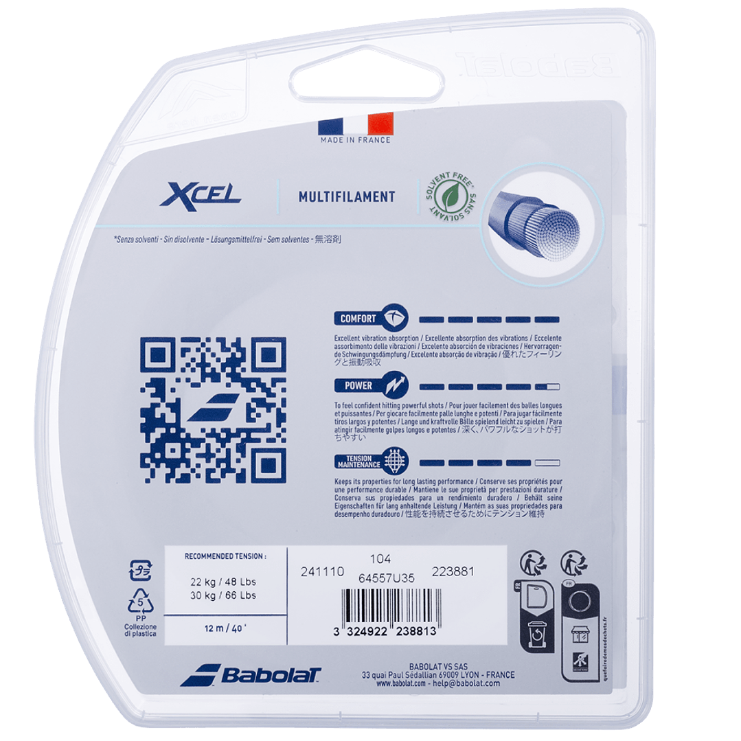 Cuerda Tenis Babolat XCEL 1.25mm 12m color Rojo 2