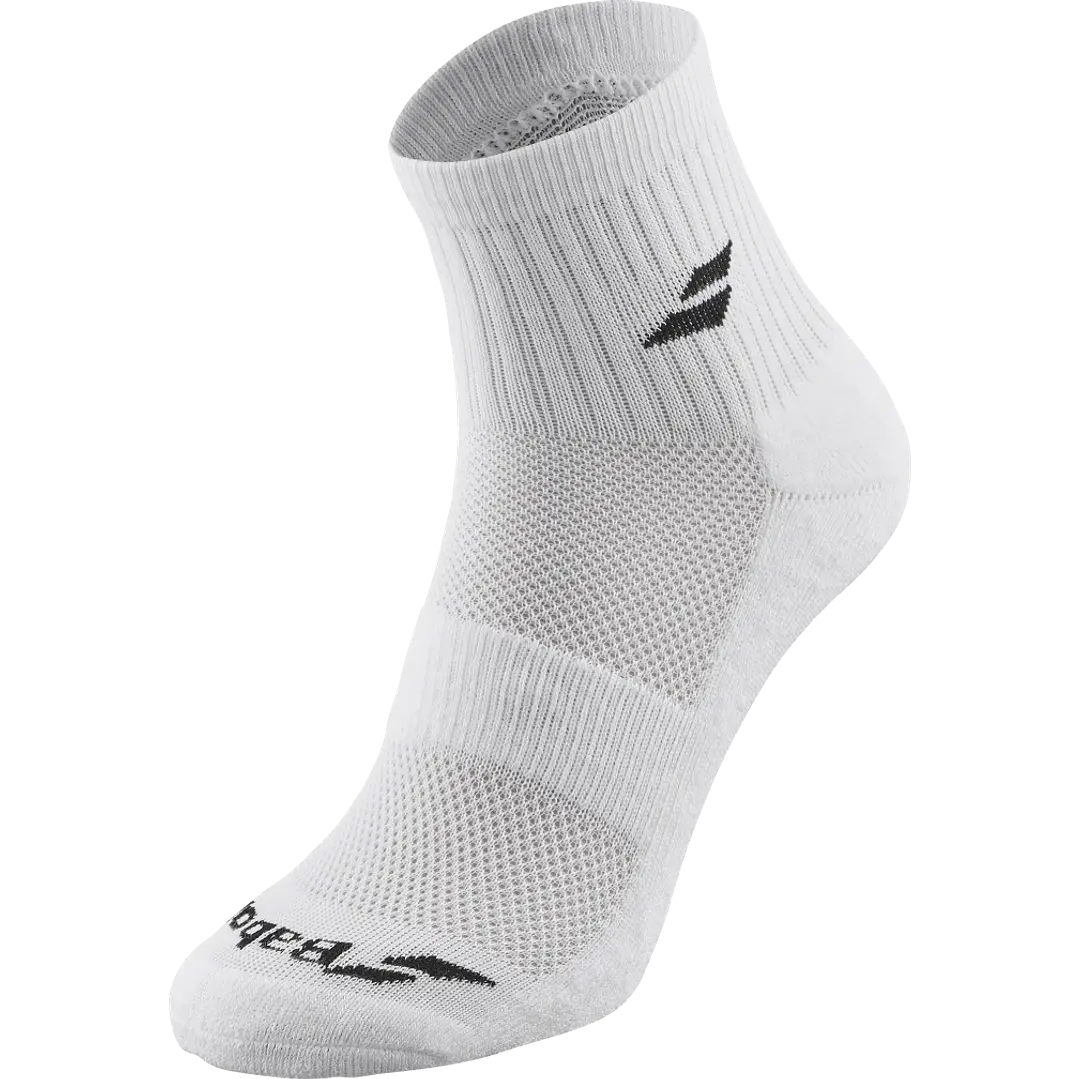 CALCETAS BABOLAT QUARTER PACK DE 3 BLANCO 1