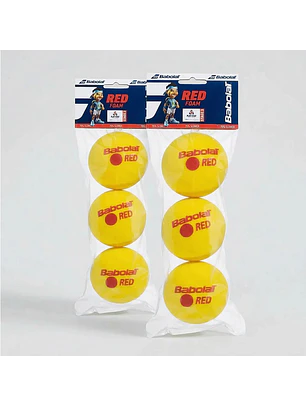 TOP SALE 2 ESTUCHES PELOTAS TENIS BABOLAT RED FOAM - 3 UNIDADES POR ESTUCHE