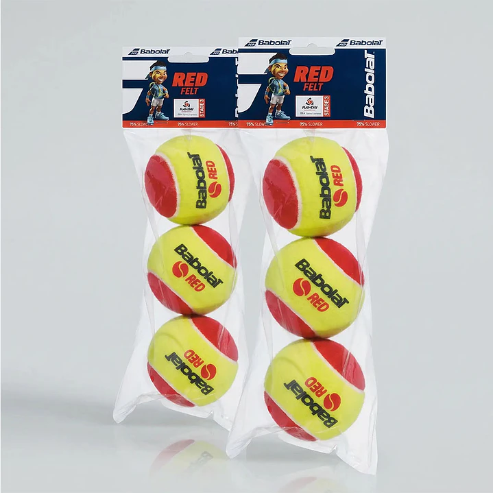 TOP SALE 2 ESTUCHE PELOTAS TENIS BABOLAT RED FELT - 3 UNIDADES POR ESTUHCE 1