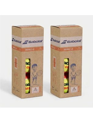 TOP SALE 2 CAJAS PELOTAS TENIS BABOLAT ORANGE - 3 UNIDADES POR CAJA