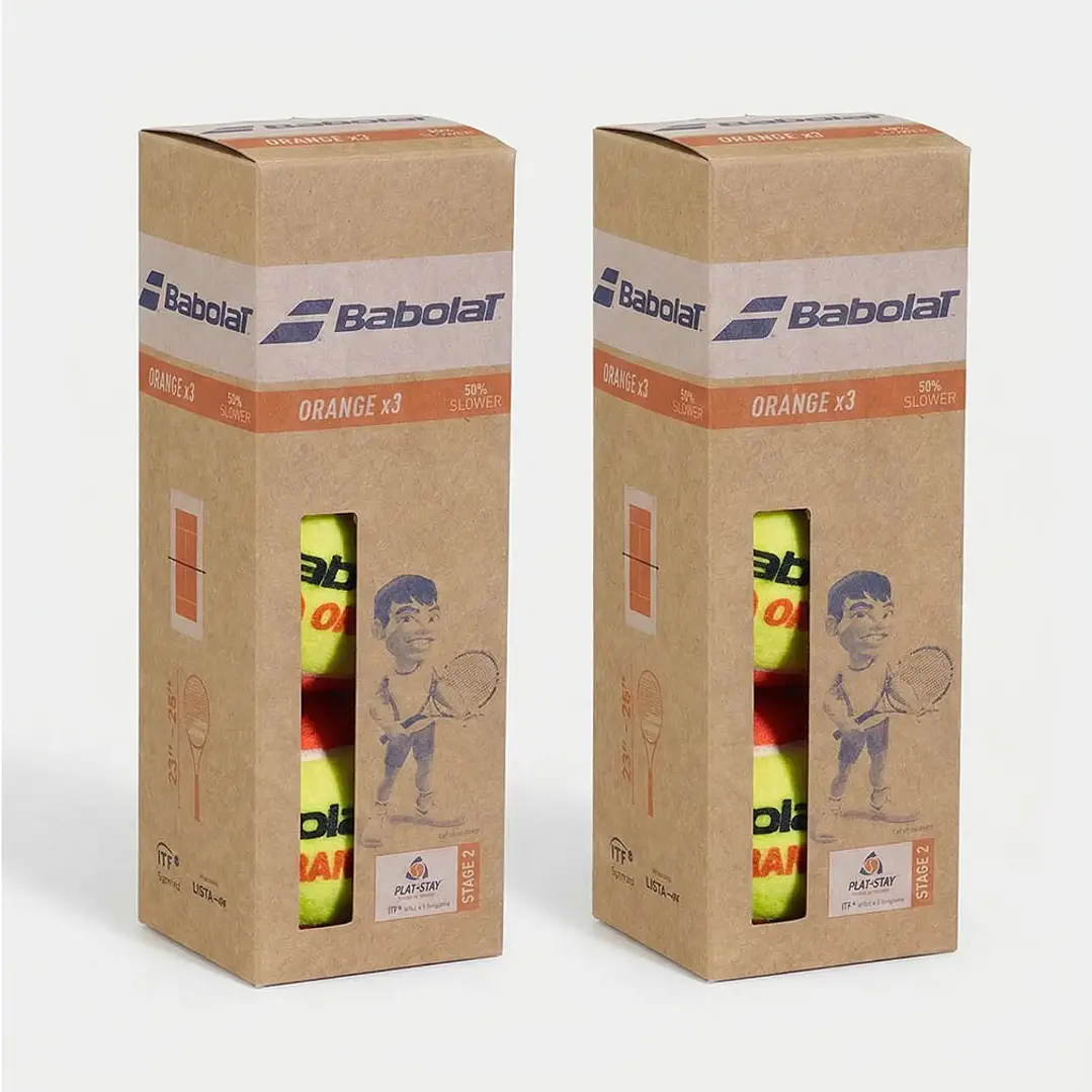 TOP SALE 2 CAJAS PELOTAS TENIS BABOLAT ORANGE - 3 UNIDADES POR CAJA 1