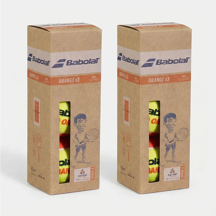 TOP SALE 2 CAJAS PELOTAS TENIS BABOLAT ORANGE - 3 UNIDADES POR CAJA 1