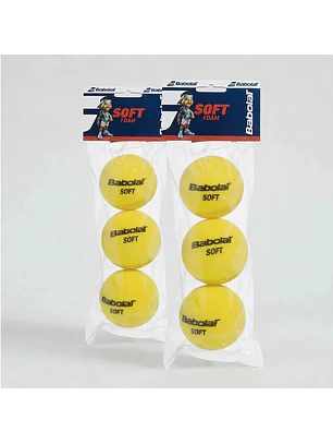 TOP SALE 2 ESTUCHES PELOTAS TENIS BABOLAT SOFT FOAM - 3 UNIDADES POR ESTUCHE