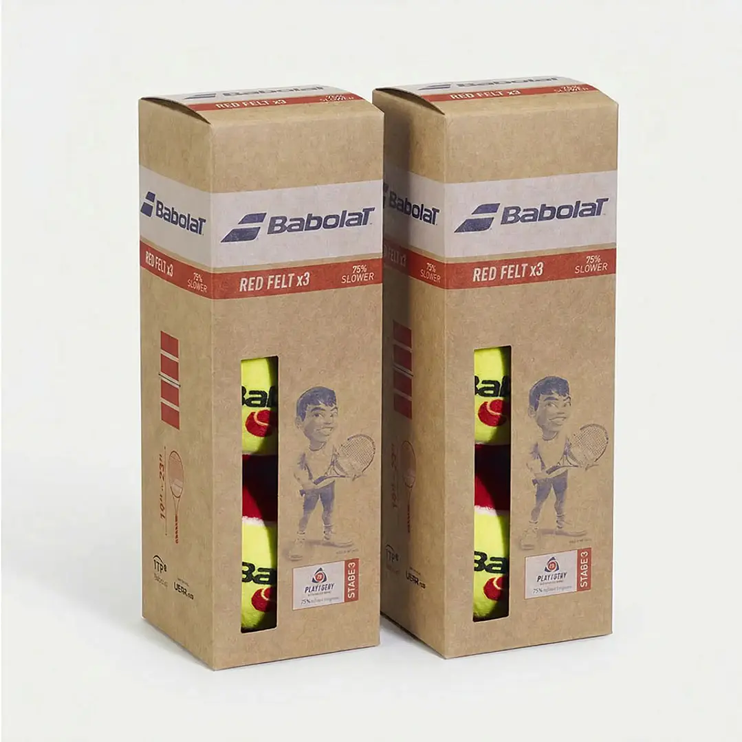 TOP SALE 2 CAJAS PELOTAS TENIS BABOLAT RED FELT - 3 UNIDADES POR CAJA 1