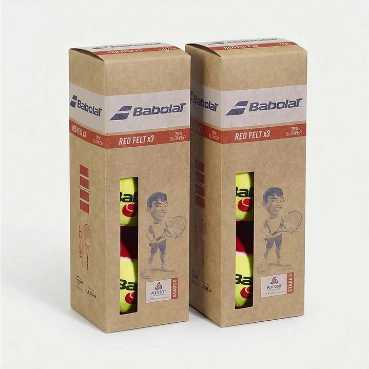 TOP SALE 2 CAJAS PELOTAS TENIS BABOLAT RED FELT - 3 UNIDADES POR CAJA 1