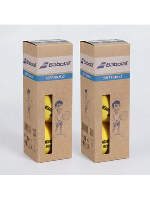 TOP SALE 2 CAJA PELOTAS TENIS BABOLAT SOFT FOAM - 3 UNIDADES POR CAJA