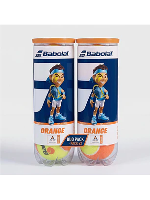 TOP SALE 2 TARROS PELOTAS TENIS BABOLAT ORANGE - 3 UNIDADES POR TARRO