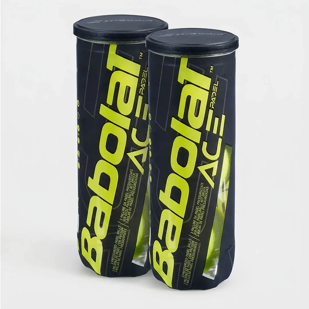 TOP SALE 2 TARROS PELOTAS PADEL BABOLAT ACE - 3 UNIDADES POR TARRO 1