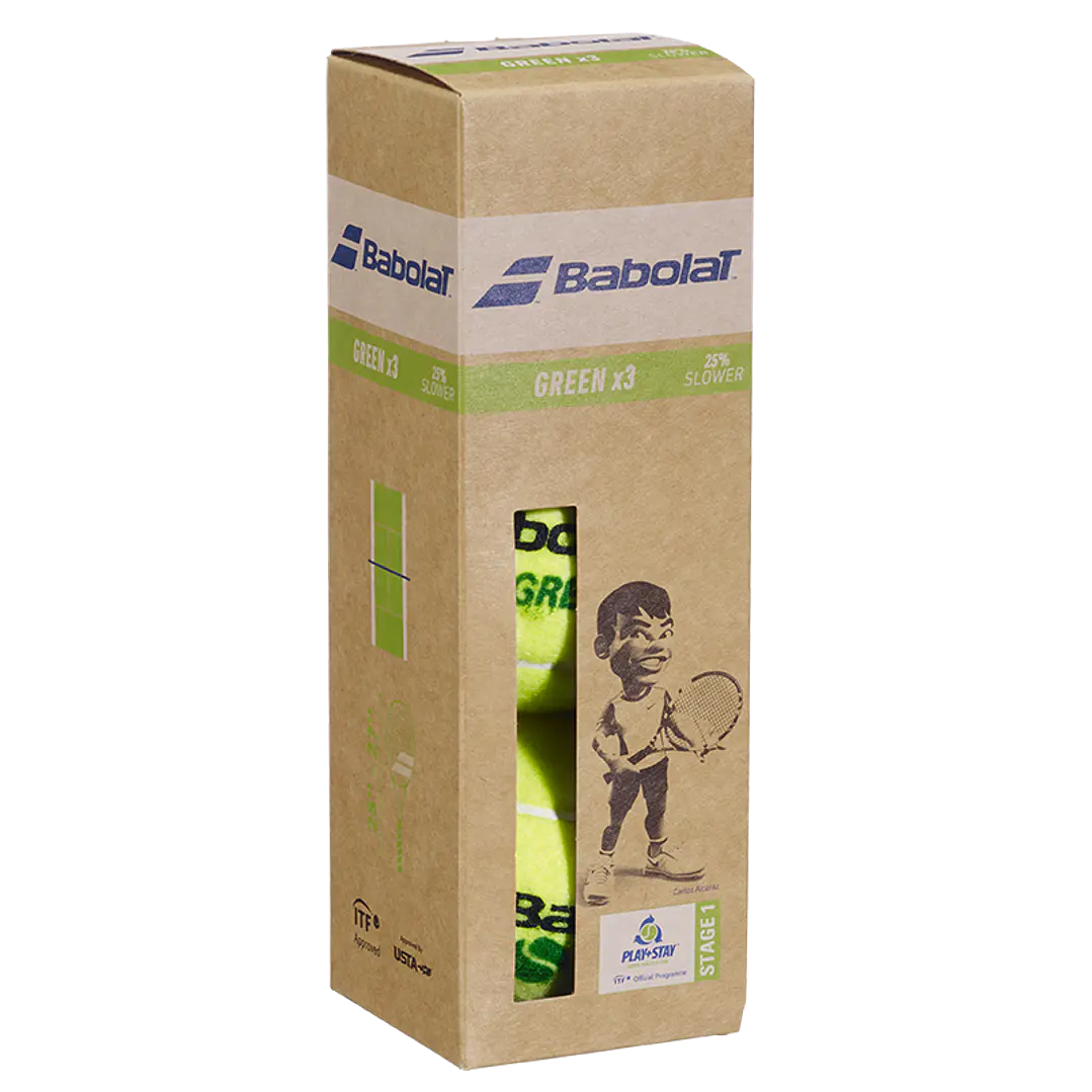 Pelota Tenis Babolat Green X3 1
