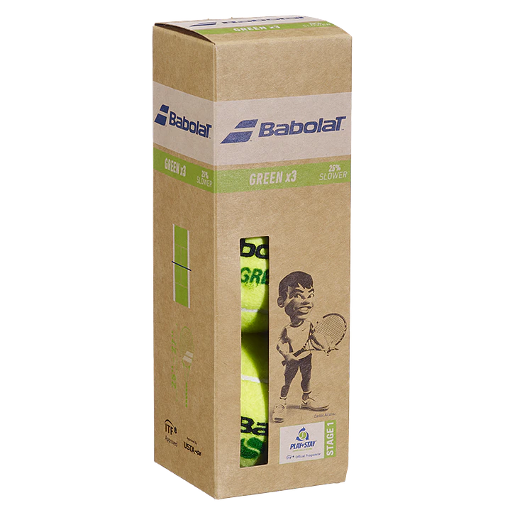 Pelota Tenis Babolat Green X3 1