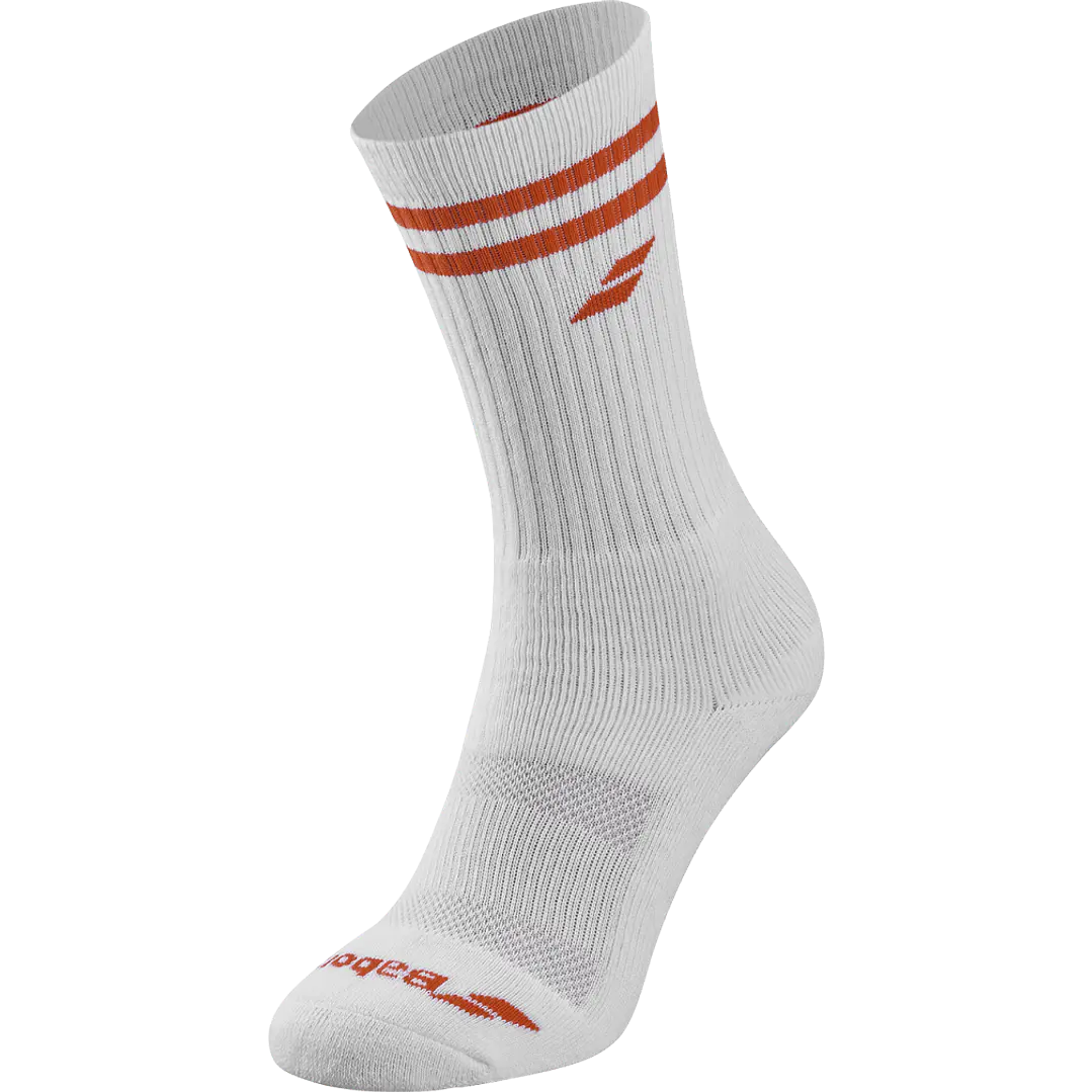 Calcetas Babolat Team Single Socks Blanco/Rojo 1