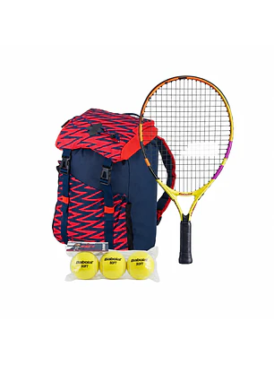 Pack Tenis Junior (Raqueta, Mochila y Pelotas)
