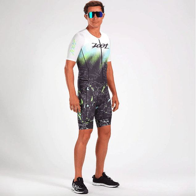 Trisuit de Triatlón Zoot Full Zip Live Aloha Hombre