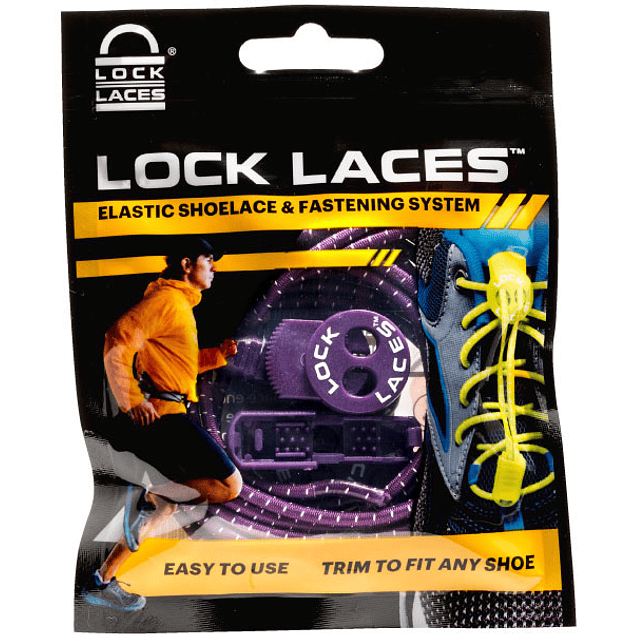 Cordón Elasticado Lock Laces Morado